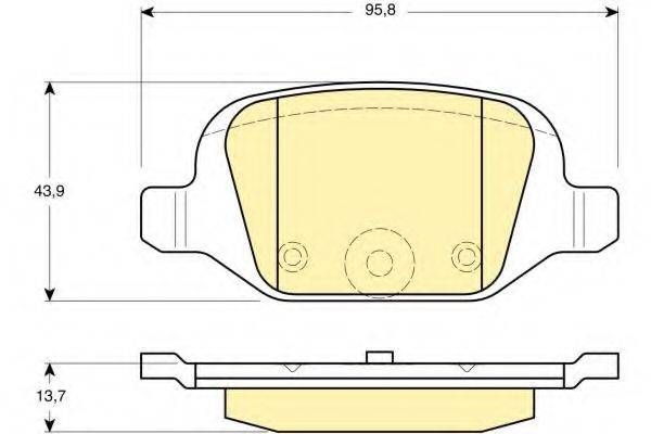 GIRLING 6113841 Комплект гальмівних колодок, дискове гальмо