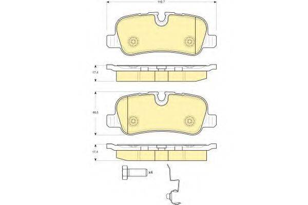 GIRLING 6116321 Комплект гальмівних колодок, дискове гальмо