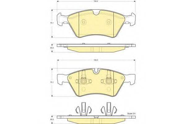 GIRLING 6116422 Комплект гальмівних колодок, дискове гальмо