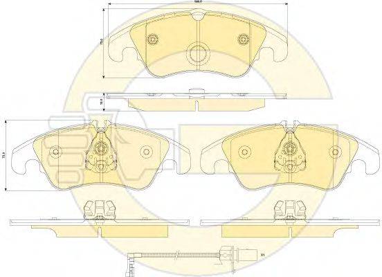 GIRLING 6119161 Комплект гальмівних колодок, дискове гальмо