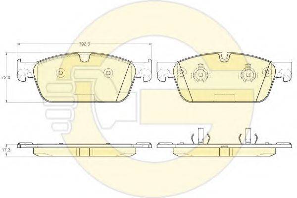 GIRLING 6119702 Комплект гальмівних колодок, дискове гальмо