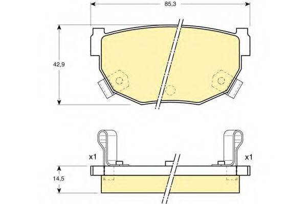 GIRLING 6131439 Комплект гальмівних колодок, дискове гальмо