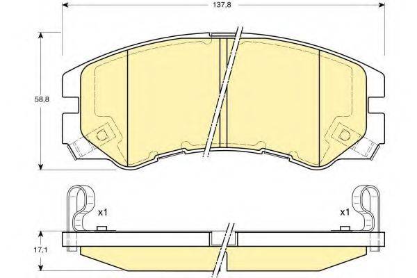 GIRLING 6131629 Комплект гальмівних колодок, дискове гальмо