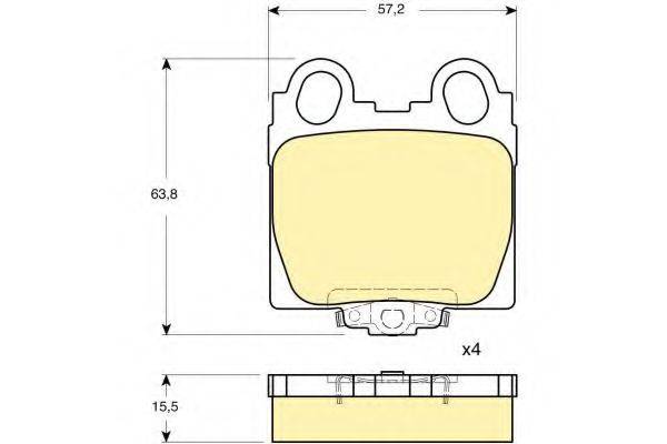 GIRLING 6132339 Комплект гальмівних колодок, дискове гальмо