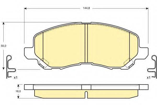 GIRLING 6132879 Комплект гальмівних колодок, дискове гальмо