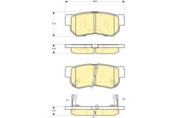 GIRLING 6132989 Комплект гальмівних колодок, дискове гальмо