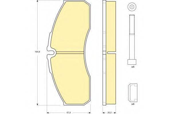 GIRLING 6133854 Комплект гальмівних колодок, дискове гальмо