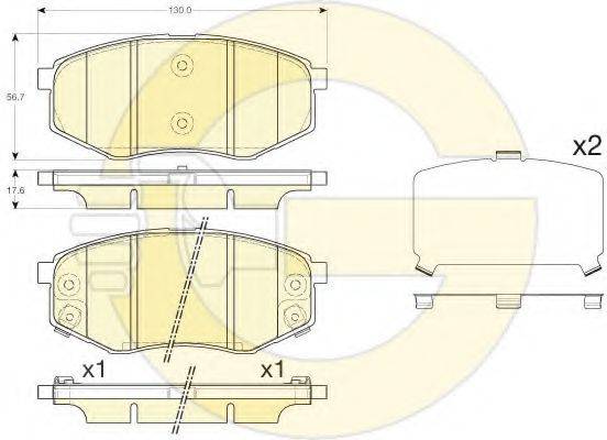 GIRLING 6135535 Комплект гальмівних колодок, дискове гальмо