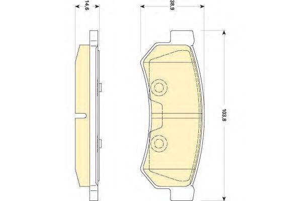 GIRLING 6141789 Комплект гальмівних колодок, дискове гальмо