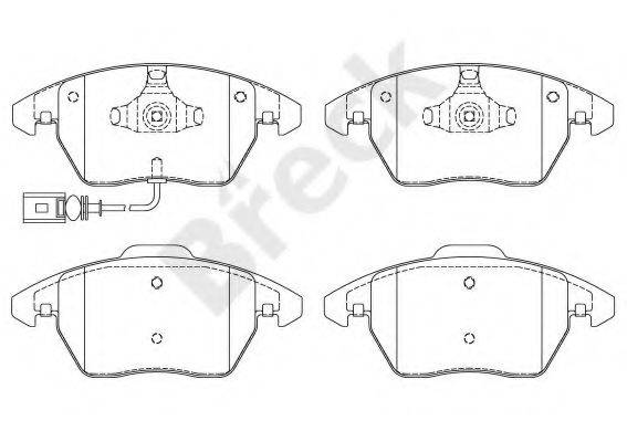 BRECK 235870070110 Комплект гальмівних колодок, дискове гальмо