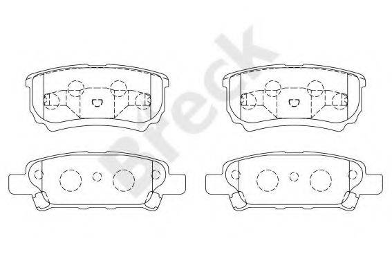 BRECK 240140070210 Комплект гальмівних колодок, дискове гальмо