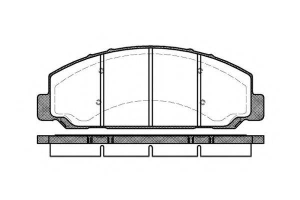 KAWE 076400 Комплект гальмівних колодок, дискове гальмо