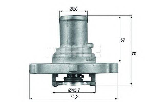 MAHLE ORIGINAL TI12287D Термостат, охолоджуюча рідина