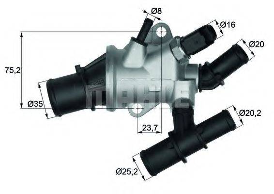 MAHLE ORIGINAL TI16288 Термостат, охолоджуюча рідина