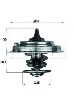 MAHLE ORIGINAL TX3487D Термостат, охолоджуюча рідина