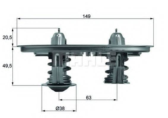 MAHLE ORIGINAL TX105 Термостат, охолоджуюча рідина