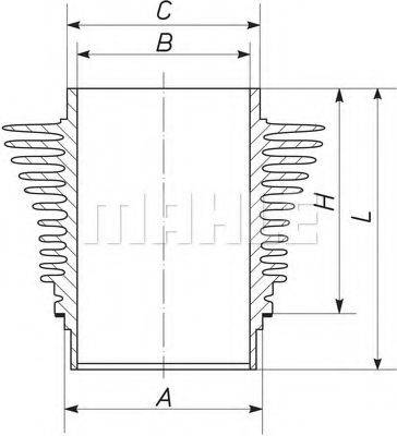 MAHLE ORIGINAL 503WR45 Гільза циліндра