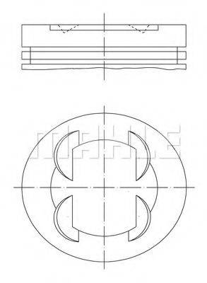 MAHLE ORIGINAL 0830100 Поршень