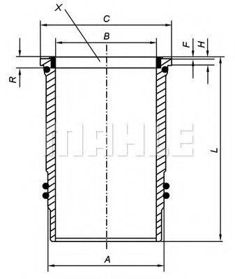 MAHLE ORIGINAL 005WN09 Гільза циліндра