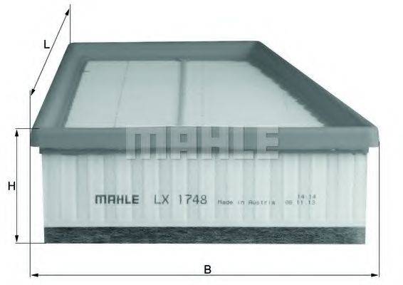 MAHLE ORIGINAL LX1748 Повітряний фільтр