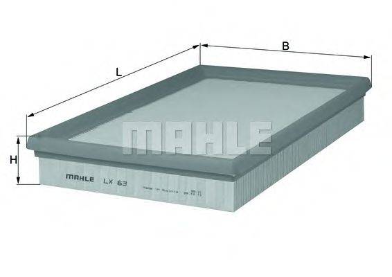 MAHLE ORIGINAL LX63 Повітряний фільтр