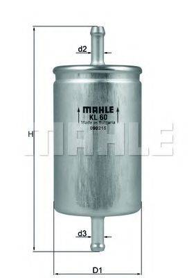 MAHLE ORIGINAL KL60 Паливний фільтр