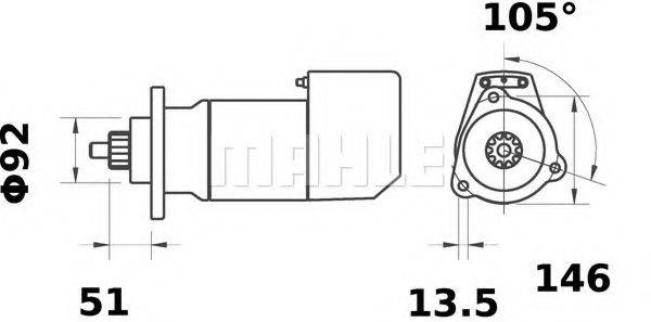 MAHLE ORIGINAL MS547 Стартер