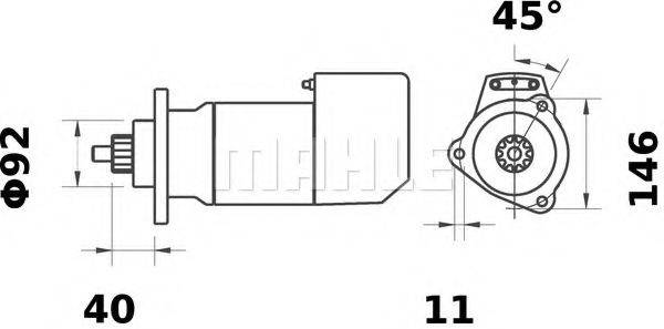 MAHLE ORIGINAL MS523 Стартер