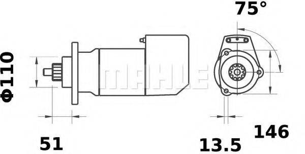 MAHLE ORIGINAL MS497 Стартер