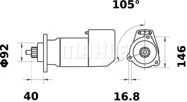 MAHLE ORIGINAL MS472 Стартер