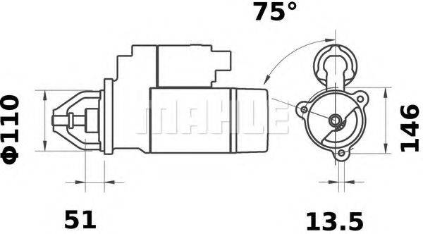 MAHLE ORIGINAL MS462 Стартер