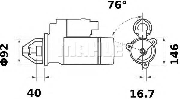 MAHLE ORIGINAL MS464 Стартер