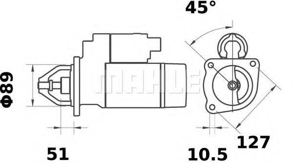 MAHLE ORIGINAL MS265 Стартер