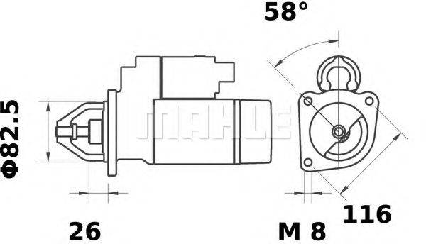 MAHLE ORIGINAL MS11 Стартер