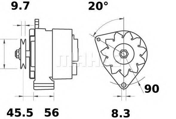 MAHLE ORIGINAL MG598 Генератор