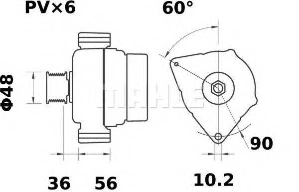 MAHLE ORIGINAL MG578 Генератор