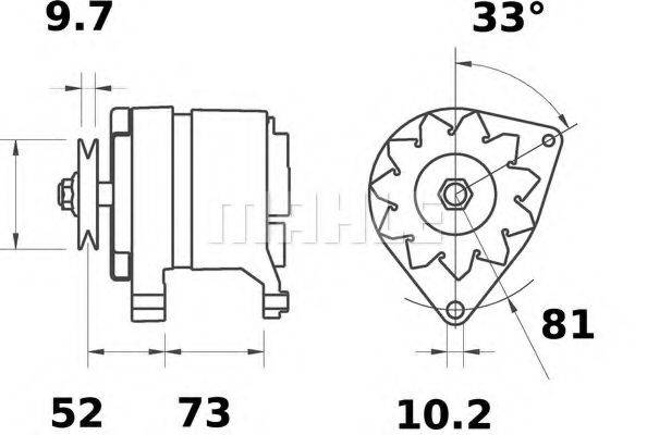 MAHLE ORIGINAL MG536 Генератор