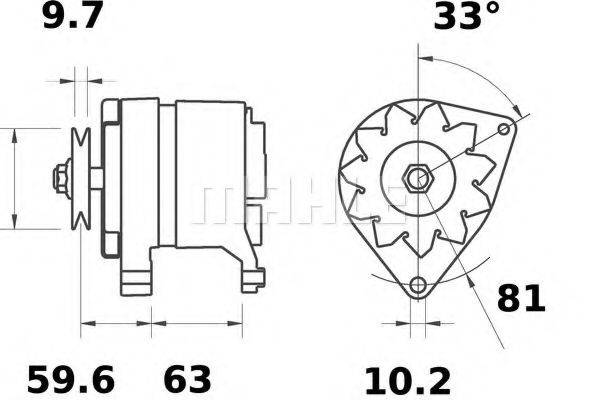 MAHLE ORIGINAL MG510 Генератор