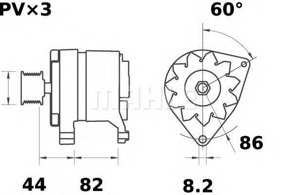 MAHLE ORIGINAL MG428 Генератор