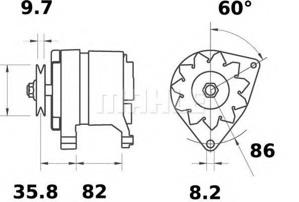 MAHLE ORIGINAL MG429 Генератор