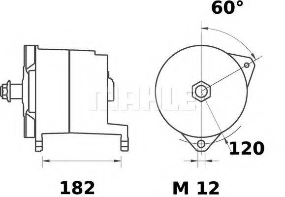 MAHLE ORIGINAL MG391 Генератор