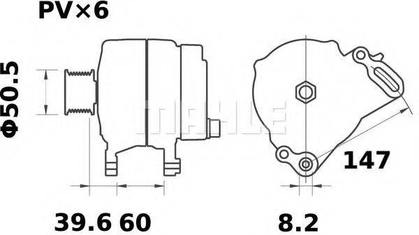 MAHLE ORIGINAL MG367 Генератор