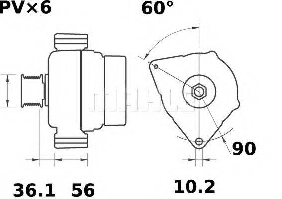 MAHLE ORIGINAL MG352 Генератор