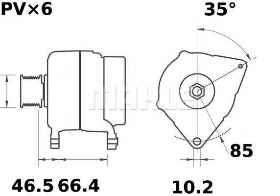 MAHLE ORIGINAL MG328 Генератор