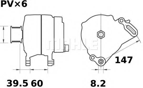 MAHLE ORIGINAL MG261 Генератор