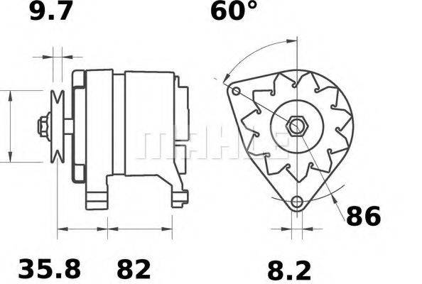 MAHLE ORIGINAL MG239 Генератор