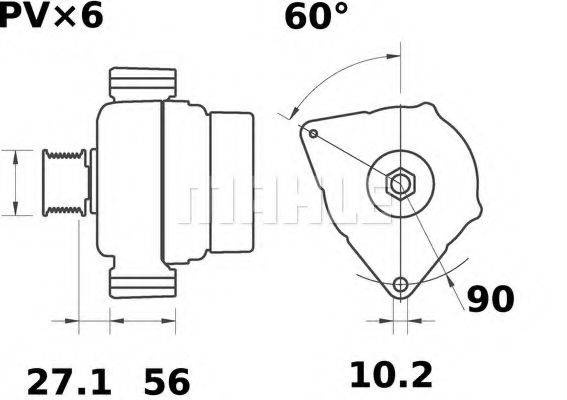 MAHLE ORIGINAL MG232 Генератор