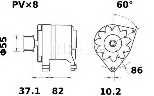 MAHLE ORIGINAL MG223 Генератор