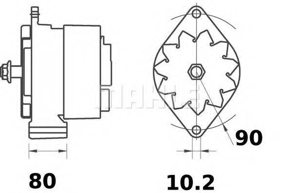 MAHLE ORIGINAL MG183 Генератор