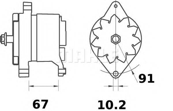 MAHLE ORIGINAL MG184 Генератор